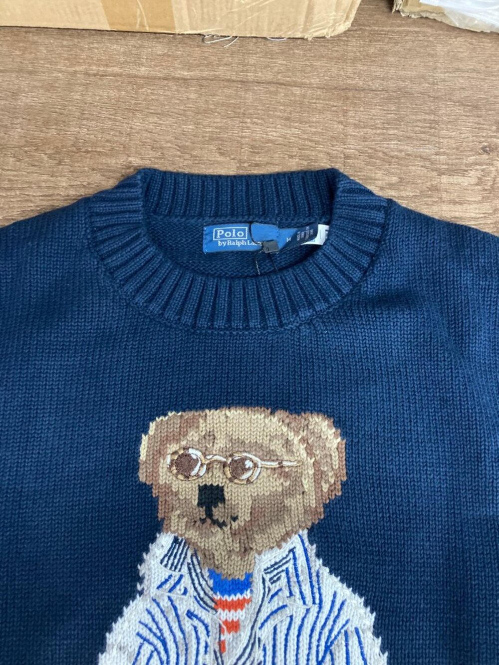 Ralph Lauren Vacation Bear Navy Knit Sweater - Picture 4 of 9